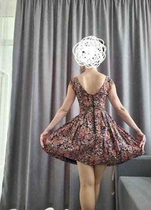 Летнее хлопковое платье с открытой спинкой xxs-xs4 фото