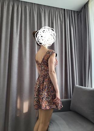 Летнее хлопковое платье с открытой спинкой xxs-xs2 фото