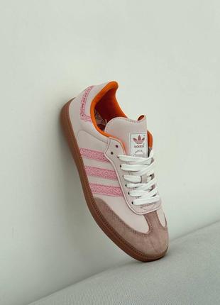 Жіночі рожеві кеди adidas samba4 фото