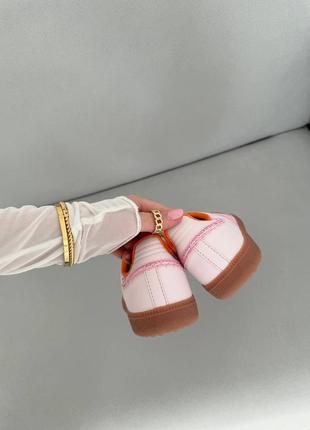 Женские розовые кеды adidas samba5 фото