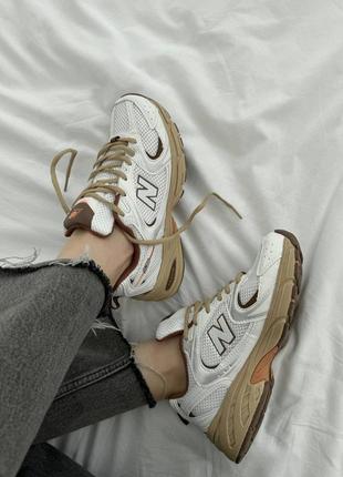 Кросівки new balance 530 white beige brown1 фото