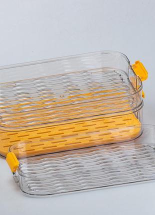 Контейнер для зберігання та заморожування продуктів триярусний 32*21*16,5 с