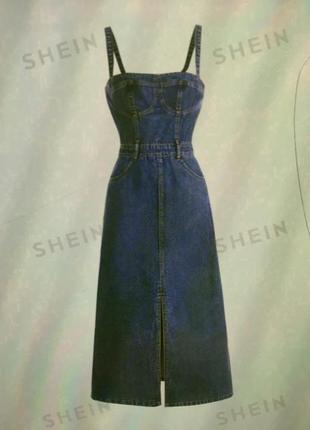 Джинсовий сарафан сукня shein,l4 фото