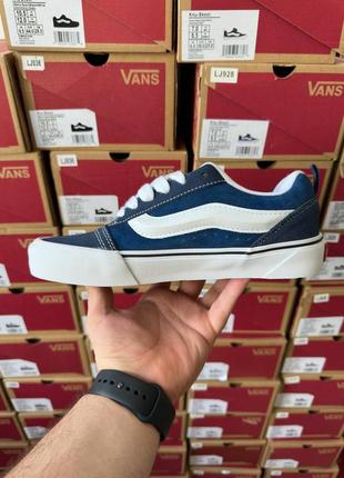 Женские кроссовки vans knu skool blue1 фото