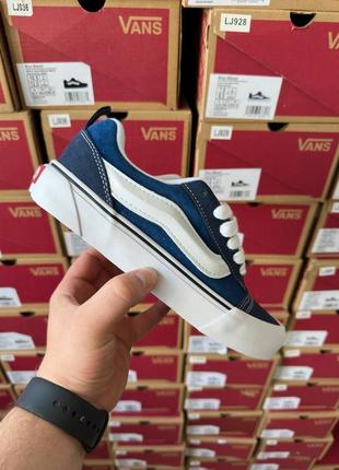 Женские кроссовки vans knu skool blue4 фото