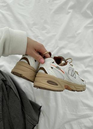 Кросівки new balance 530 white beige brown4 фото