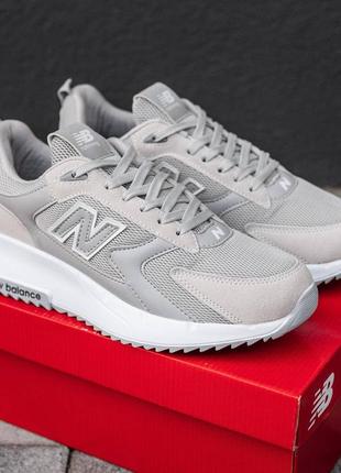 Чоловічі кросівки в стилі new balance нью беланс 40-44 бежеві сірі сітка літні весняні ( nb177 )7 фото