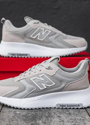 Мужские кроссовки в стиле new balance нью беланс 40-44 бежевые серые сетка летние весенние ( nb177 )6 фото