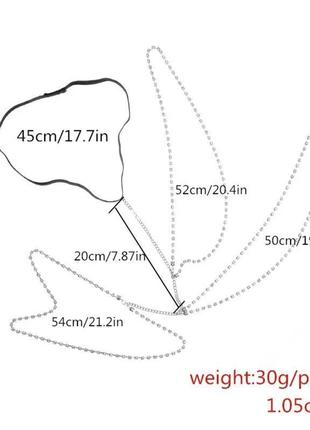 Повязка на бедро прикраса на ногу чокер із камінчиками со стразами2 фото