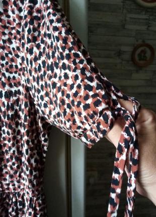 Платье-рубашка в анималистический принт, вискоза, размер 50-525 фото