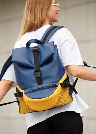 Купить желто-голубой женский рюкзак rene double9 фото