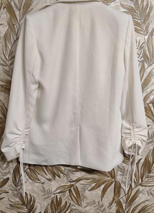 Белый пиджак на подкладке блайзер next размер 10/с5 фото