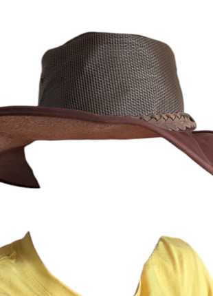 Кожаная шляпа австралийская brighten yscollection | унисекс10 фото