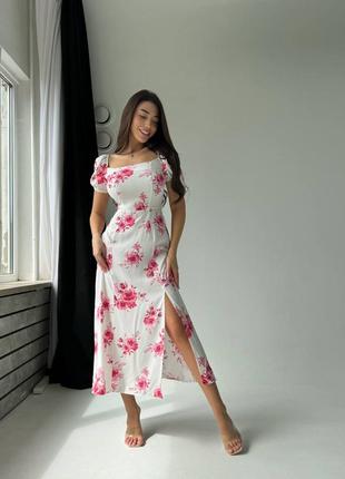 Довга сукня зі штапеля2 фото