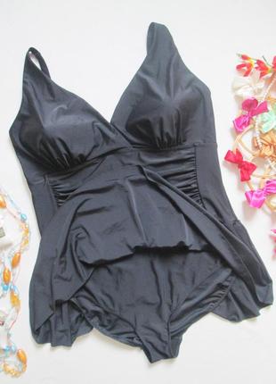Мега классный слитный чёрный купальник платье батал magisculpt 🌺🌹🌺2 фото
