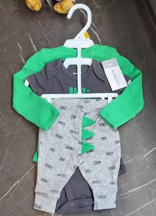 Набор боди 3 в 1 с рукавом carters, штанишки