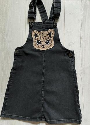 Сарафан джинсовый h&amp;m, платье с леопардом, кобинезон джинсовый3 фото