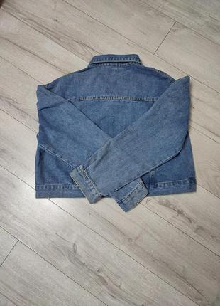 Женская джинсовая короткая курточка, куртка, м2 фото