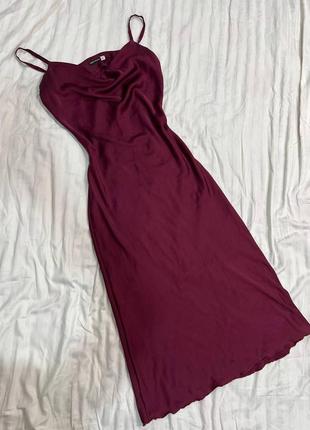 Сукня довга бордова1 фото