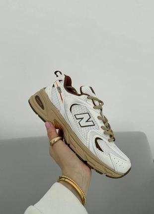 Жіночі кросівки new balance 530 white beige brown4 фото