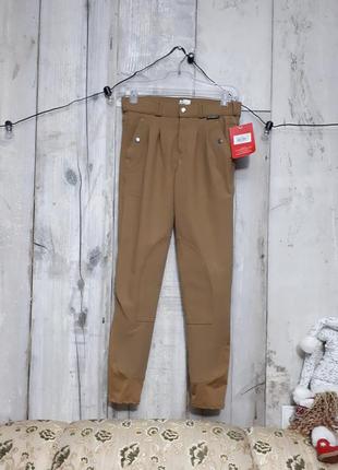 Новые бриджи штаны бежевые утепленные для верховой езды р s 28 унисекс