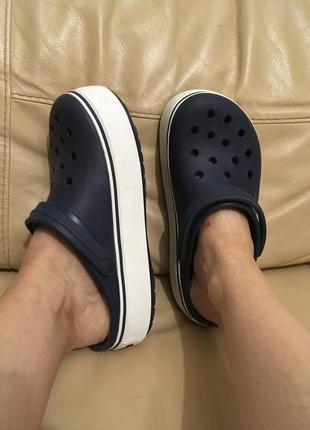 Крокси шльопанці сабо на платформі crocs platform м7 w9