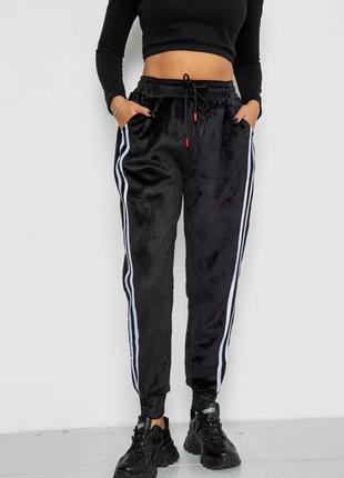 Жіночі велюрові спортивні штани на флісі