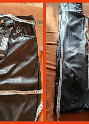 🖤boohoo. нові модні брюкі з екошкіри.7 фото
