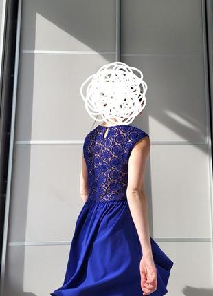 Синее платье с открытой спиной от zara3 фото
