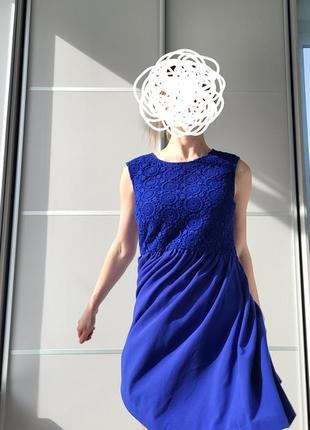 Синее платье с открытой спиной от zara5 фото