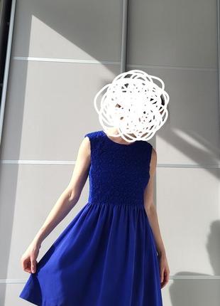 Синее платье с открытой спиной от zara2 фото