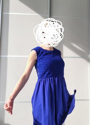Синее платье с открытой спиной от zara4 фото