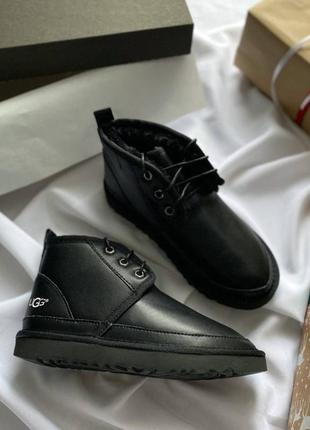Черевики угги уггі уги угі ugg neumel "leather black" ❄️
