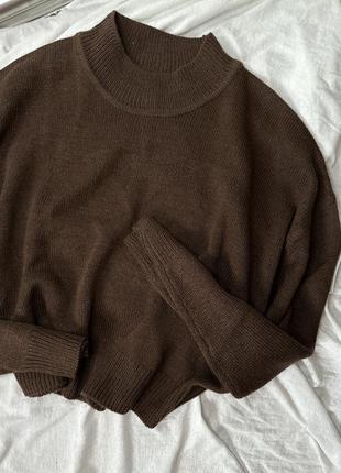 Коричневый свитер от h&amp;m2 фото