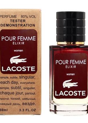 Lacoste pour femme elixir tester lux, женский парфюм