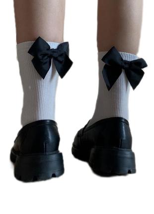 Носки / носки с бантиком / подколенки / белые носки
