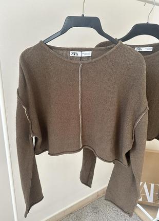 Блуза рубашка рубашка + свитшот кофта свитпер zara5 фото