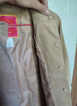 Шкіряна куртка жакет сорочка із замшевої шкіри від isaac mizrahi liz claiborne ☕ розмір м3 фото