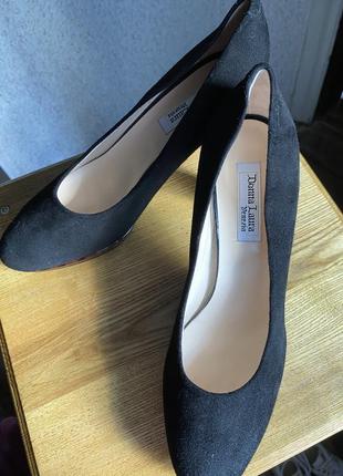 Чорні жіночі туфлі італійської фірми vero cuoio donn5 фото