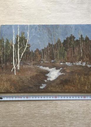 Картина маслом ссср 1950-60-е воробьев и. д. картон 35х25 см масло пейзаж №5