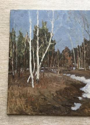 Картина маслом ссср 1950-60-е воробьев и. д. картон 35х25 см масло пейзаж №54 фото