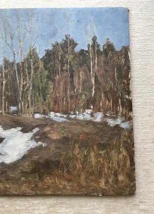 Картина маслом ссср 1950-60-е воробьев и. д. картон 35х25 см масло пейзаж №55 фото