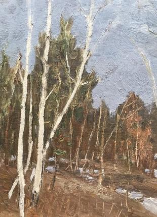 Картина маслом ссср 1950-60-е воробьев и. д. картон 35х25 см масло пейзаж №56 фото