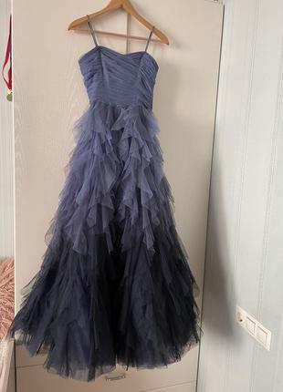 Выпускное платье синего цвета nafnaf (xs- s] вечірня сукня3 фото