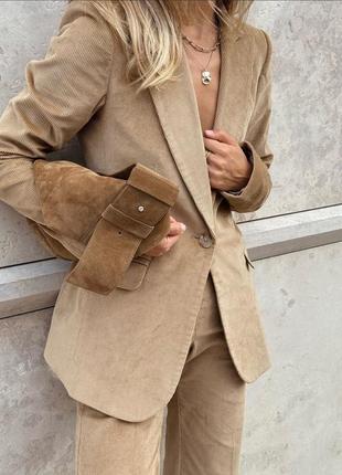 Пиджак блейзер вельветовый massimo dutti