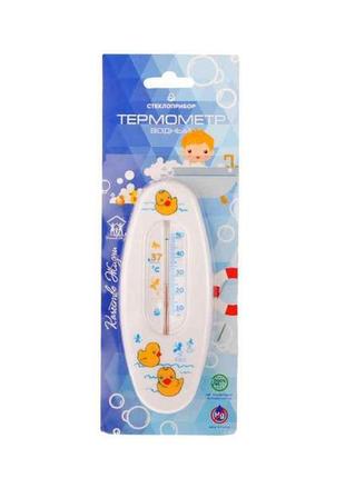 Термометр для води дитячий в-1 каченята білий тм стеклоприбор1 фото