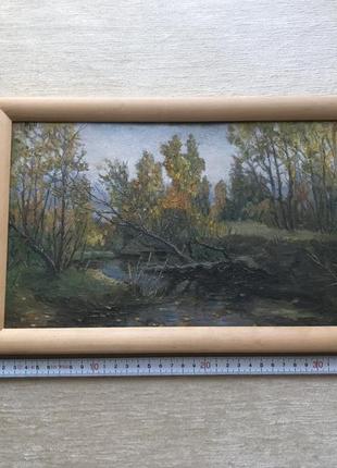 Картина маслом ссср 1950-60-е воробьев и. д. картон 30х20 см масло пейзаж №6