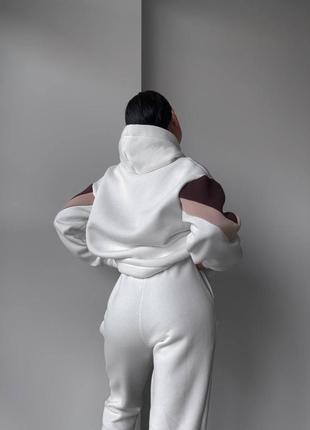 Костюм женский спортивный со стильным мешком / костюм с медведиком / дорогая ткань трех нитей пенье на флисе / костюм женский спорт является обменом7 фото