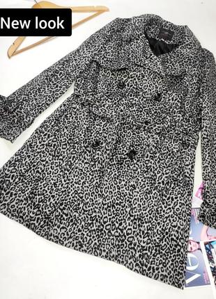 Плащ женский тренч серого цвета в животный принт от бренда new look 16