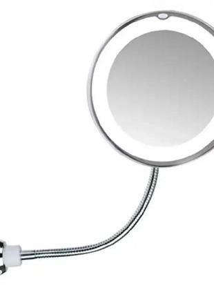 Зеркало с подсветкой, яркий и равномерный свет диаметр зеркала 8 дюймов ultra flexible mirror